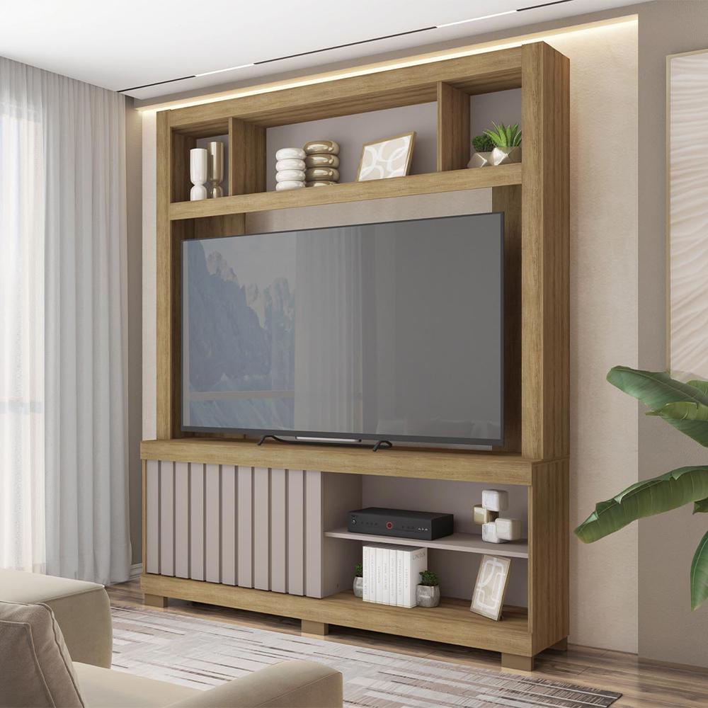 Estante Home Para TV até 60 Polegadas Franco Marrom Caemmun