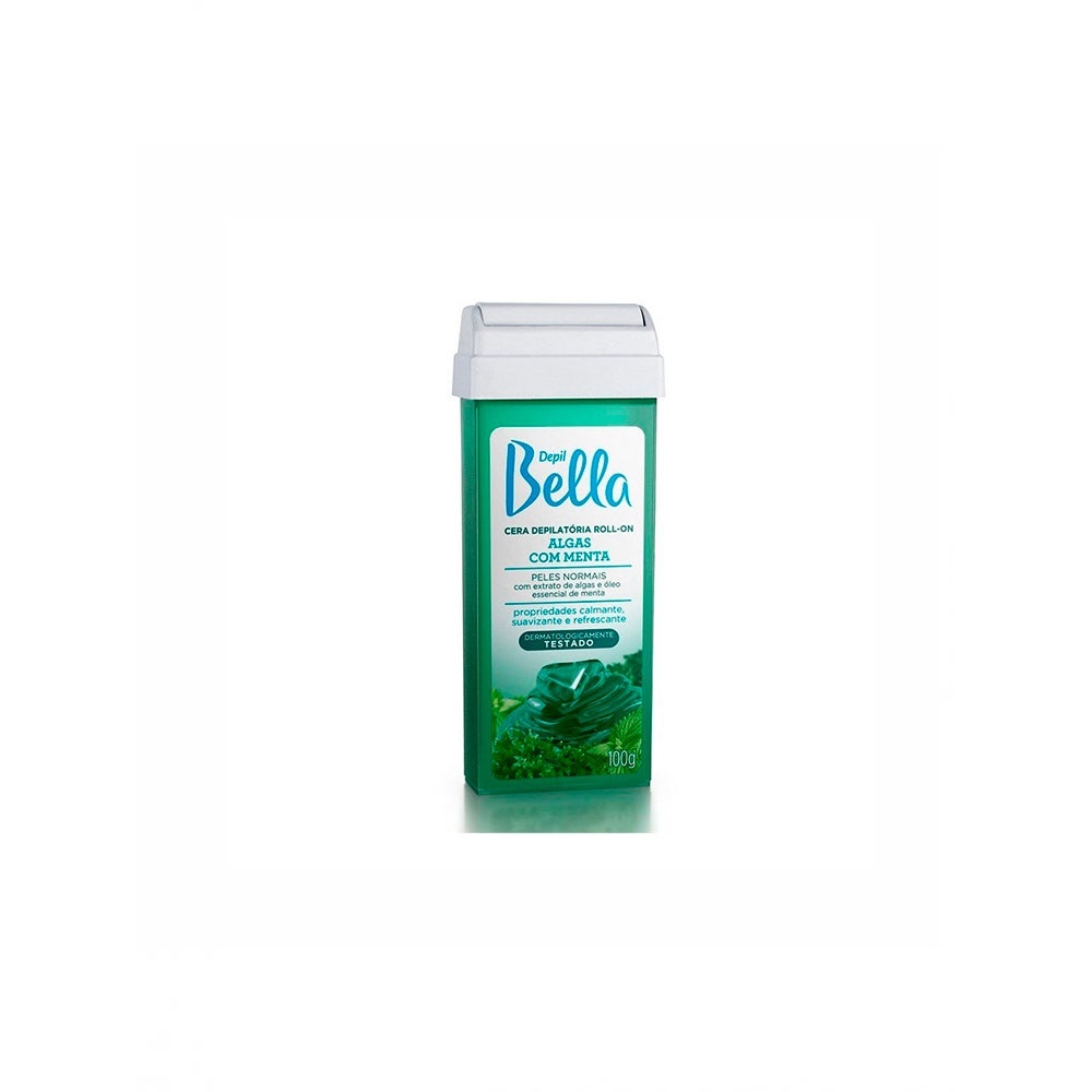 Cera Depilatória Roll On Depil Bella Algas Com Menta Refil 100g