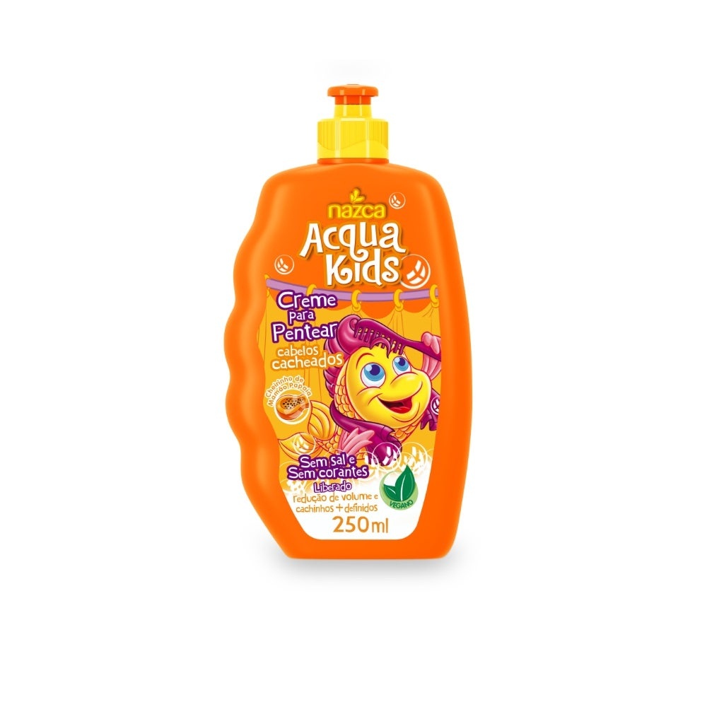 Creme Para Pentear Nazca Acqua Kids Infantil Cabelos Cacheados Mamão 250ml - Beauty