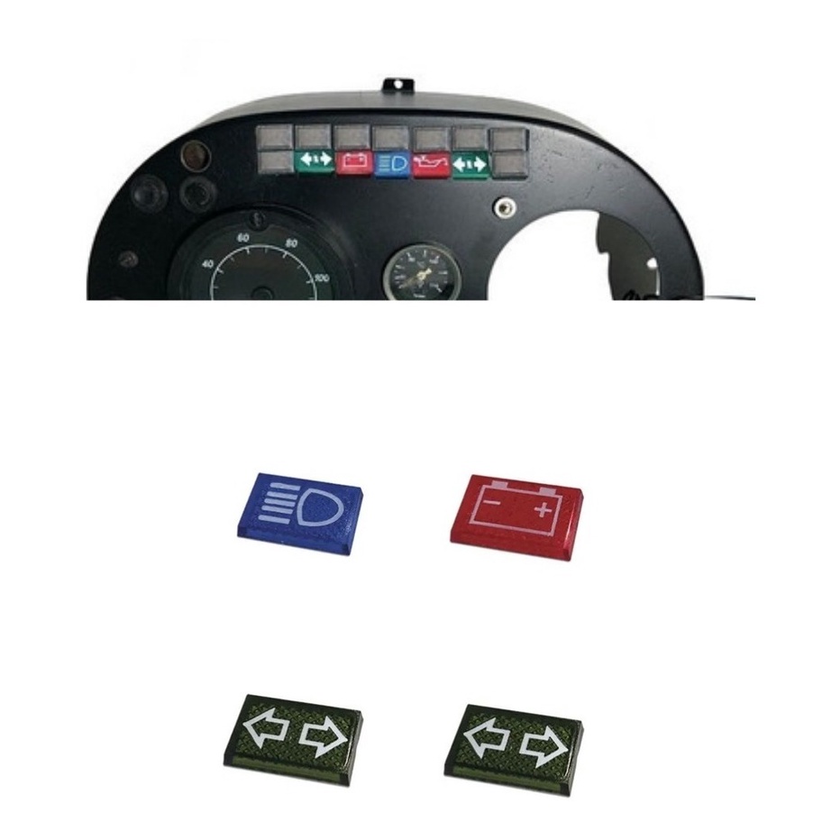 Kit C/4 Lentes Vigia Painel Moderno Mb Seta Bateria Farol