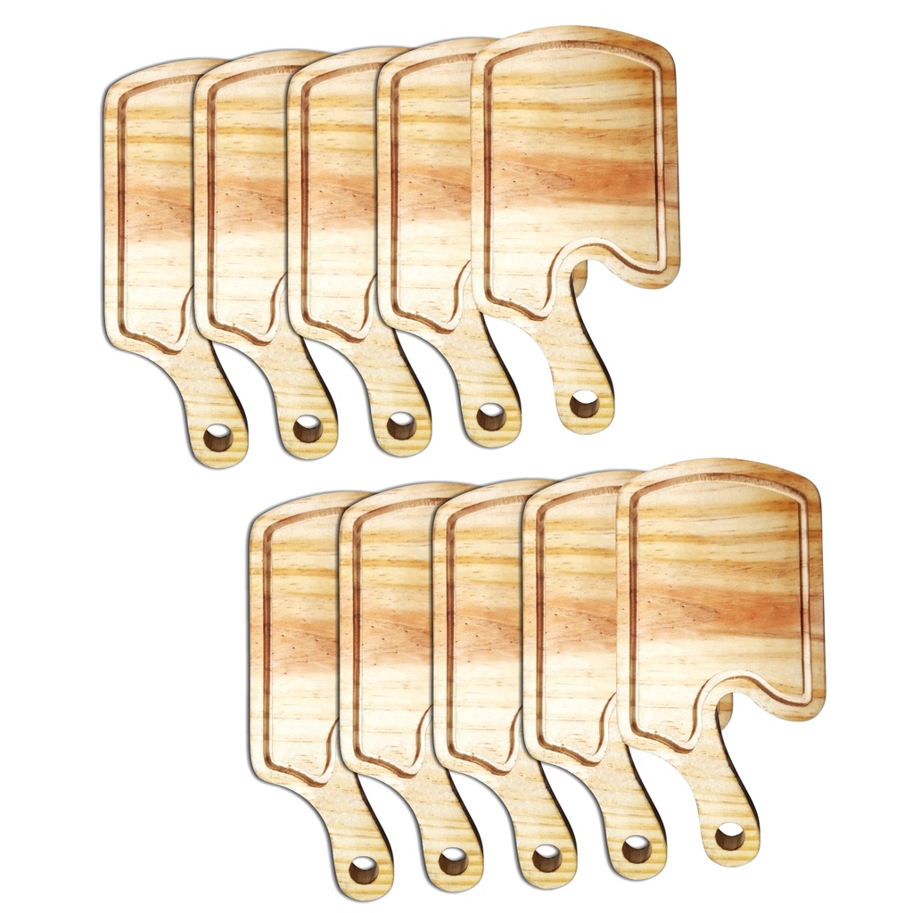 Kit 10 Tábua Para Hambúrguer Gourmet Madeira Pinus Rustica - CLARA em Oferta na Shopee