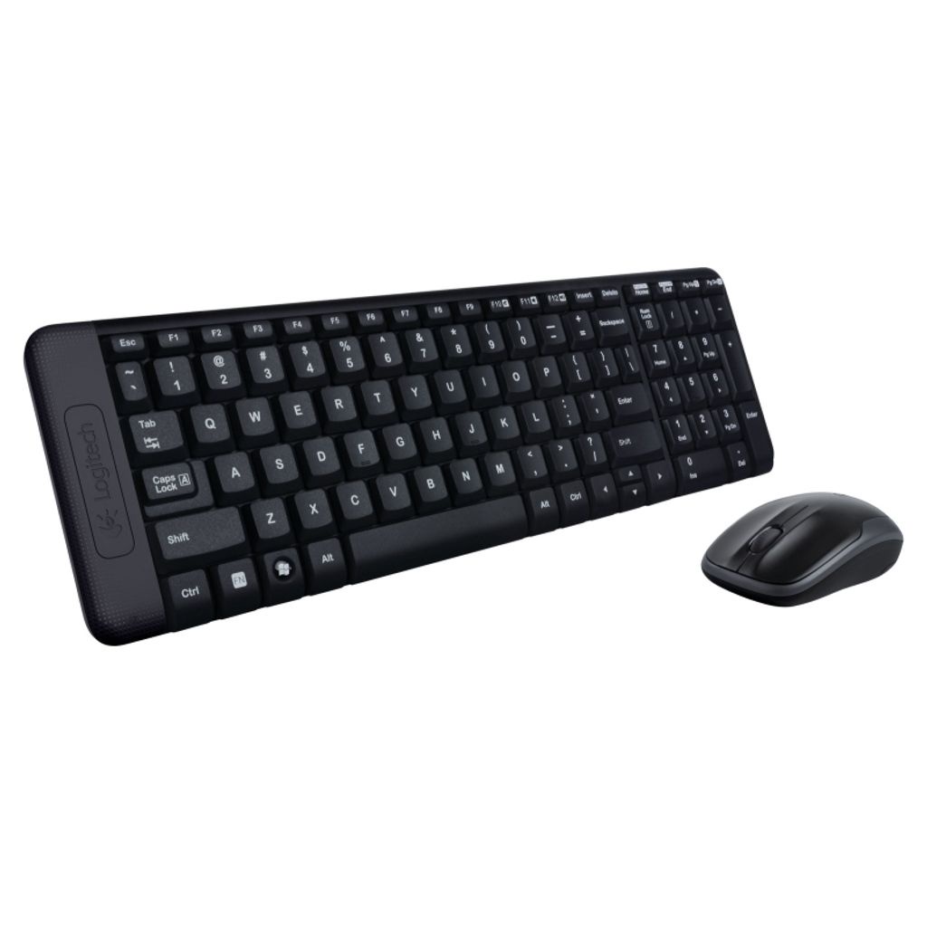 Combo Teclado e Mouse Wireless Logitech MK220 Preto