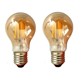 Kit 2 Lâmpadas Filamento A60 4W 2400K E27 Bivolt 440 LUMENS em Oferta na Shopee