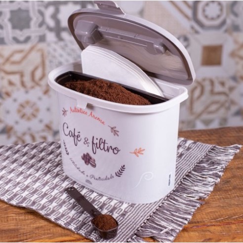 Porta Café e Filtro Decorado com Colher Fendi Plasutil
