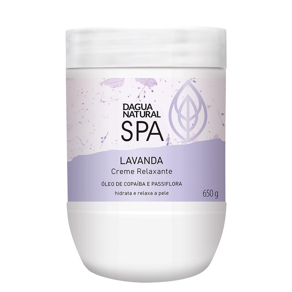 Creme Relaxante Dagua Natural Spa Lavanda 650g Óleo de Copaíba e Passiflora Hidrata e Relaxa a Pele