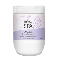 Creme Relaxante Dagua Natural Spa Lavanda 650g Óleo de Copaíba e Passiflora Hidrata e Relaxa a Pele