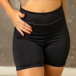 Short Legging Suplex Cós Alto Meia Coxa Tecido Grosso Bermuda Feminina Fitness academia