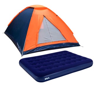 Barraca de Camping 600mm Coluna d´água Panda NTK 3 pessoas Com Colchão de Casal Kala