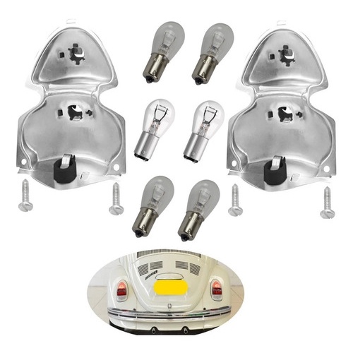 Par Soquete Lampada Lanterna Traseira Fusca 1500 Fuscao em Oferta na Shopee