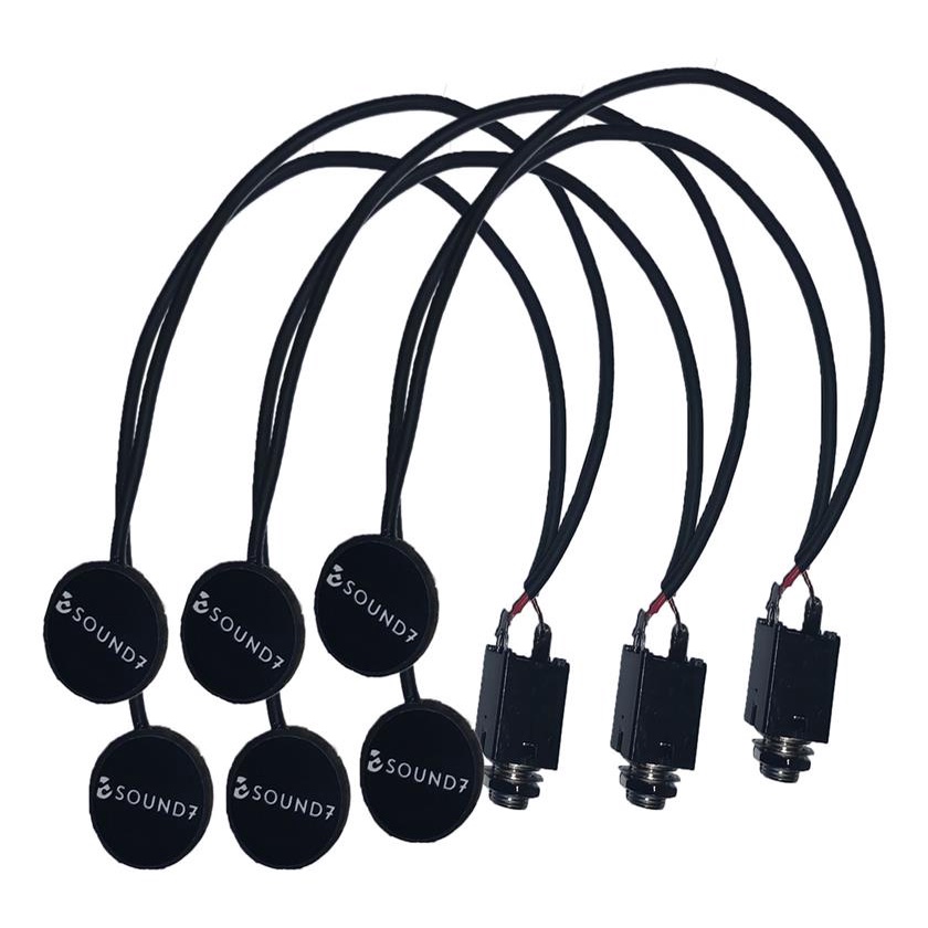 Kit 3 Captador De Contato Duplo Piezo Cavaco Ukulele Violao