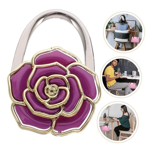 Suporte Portátil De Bolsa P/ Mesa Gancho Tipo Flor Prático