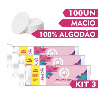 Algodão Em Disco 300 Unidades Limpeza Facial Maquiagem Estética