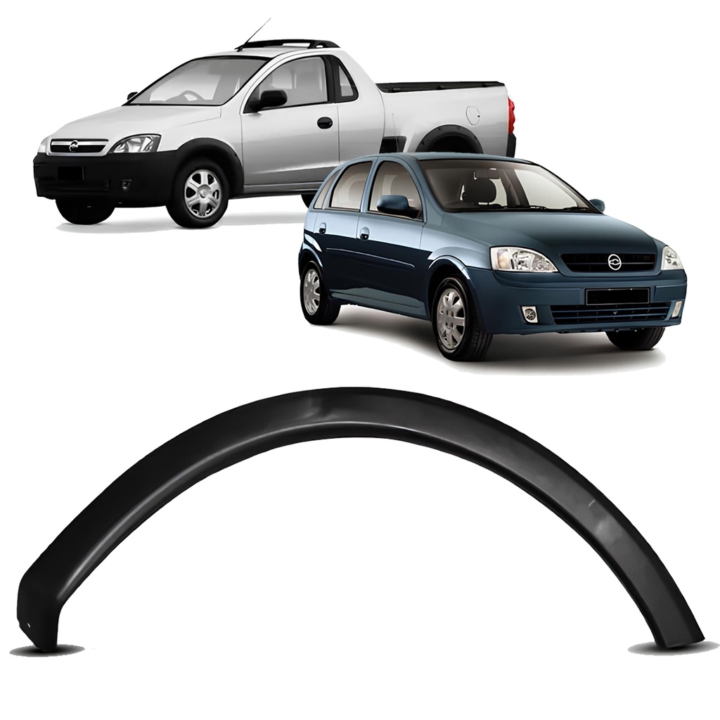 Moldura Acabamento Alargador Paralama Dianteiro Corsa Joy Maxx 2002 a 2012 Montana 2003 a 2010