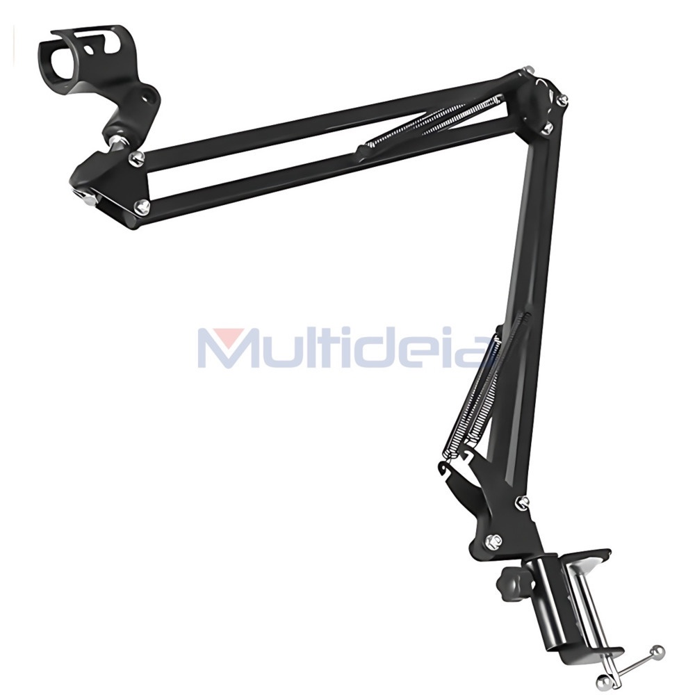 Multideia Suporte Microfone P/gravação Áudio Som Articulável em Oferta na Shopee