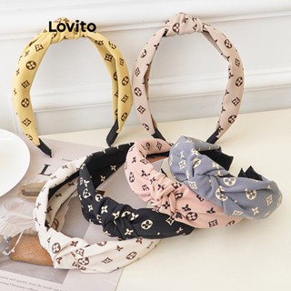 Lovito Tiara Casual De Flores Lisas Para Mulheres LFA08133 (Branco/Rosa/Amarelo/Preto)