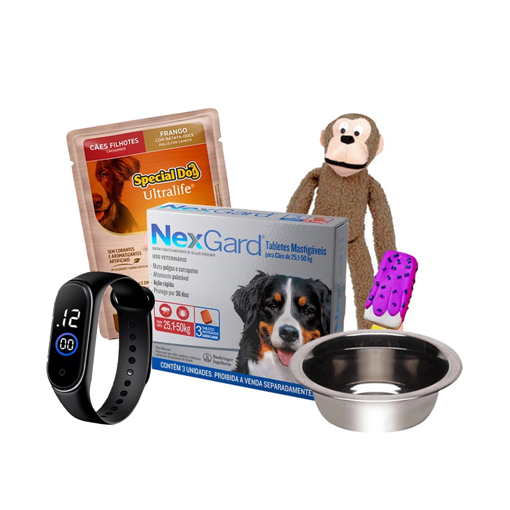 Nexgard Antipulgas Cães 25,1 A 50KG C/3 Comprimidos em Oferta na Shopee