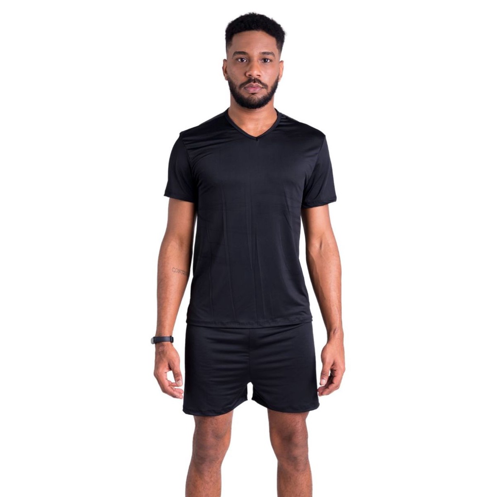 Pijama Masculino Adulto Malha Fria Liganete Manga Curta e Short Verão