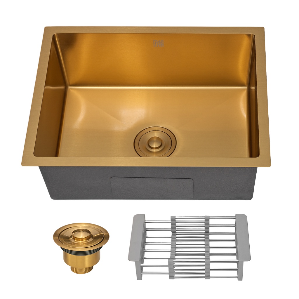 Cuba Cozinha Gourmet Quadrada Gold Dourado Inox Acessórios