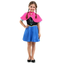 Disney Fantasia Frozen Vestido Anna Infantil Abrakadabra