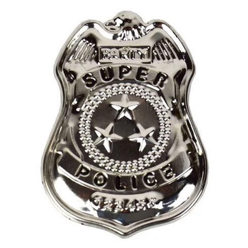 Broche Distintivo Policial Metal Carnaval - Abrakadabra