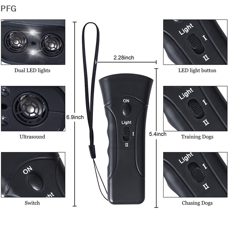 PFG LED Repelente Ultrassônico Para Cães De Estimação , Antilatidos , Treinador De Latidos FG