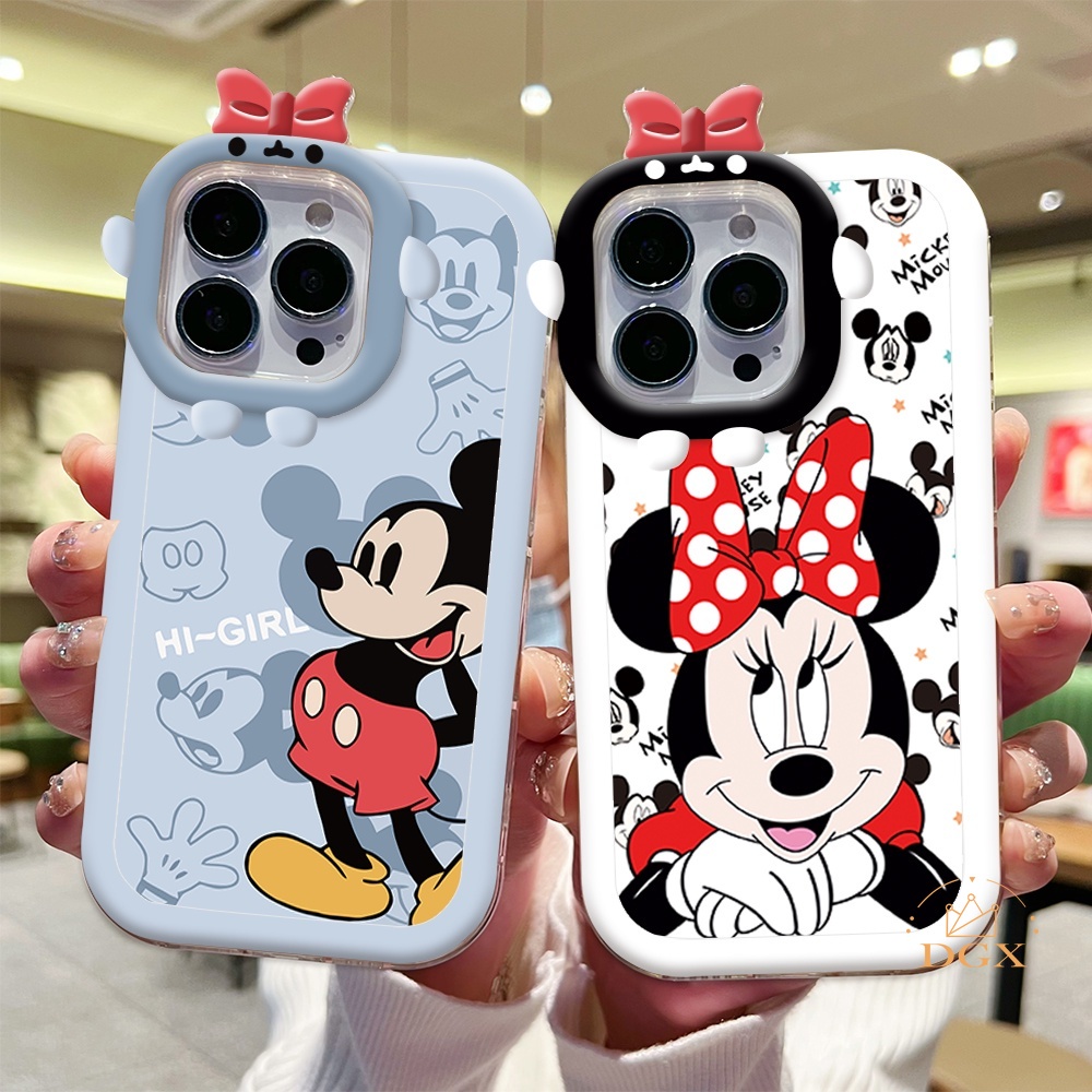 Lindo Mickey E Minnie Samsung A24 A14 A04 A04E A04S A13 A03 A03S A23 A22 A21S A12 A02S A11 A51 A30 A50 A30S A52 M12 A32 4G A52 A53 Capa De Celular De Silicone Macia DGX