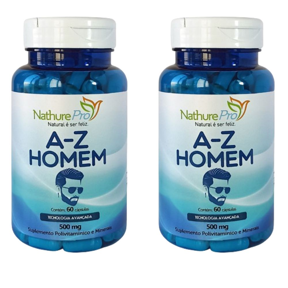Multivitamínico A-z Homem 60 Cápsulas 500mg Melhora da Saúde e Bem-estar! - Miniatura 3