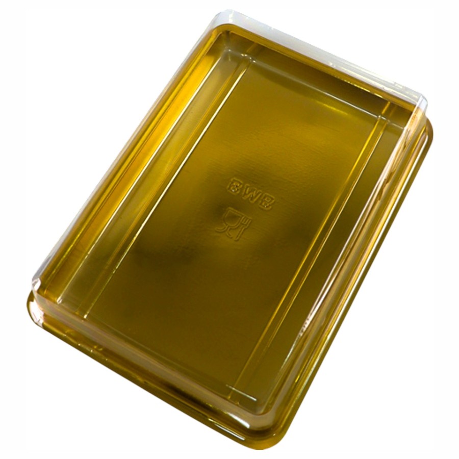 Caixa Retangular Grande - Dourado - 22x15,5cm - Cód. 14370 - 10 unidades - BWB - Rizzo