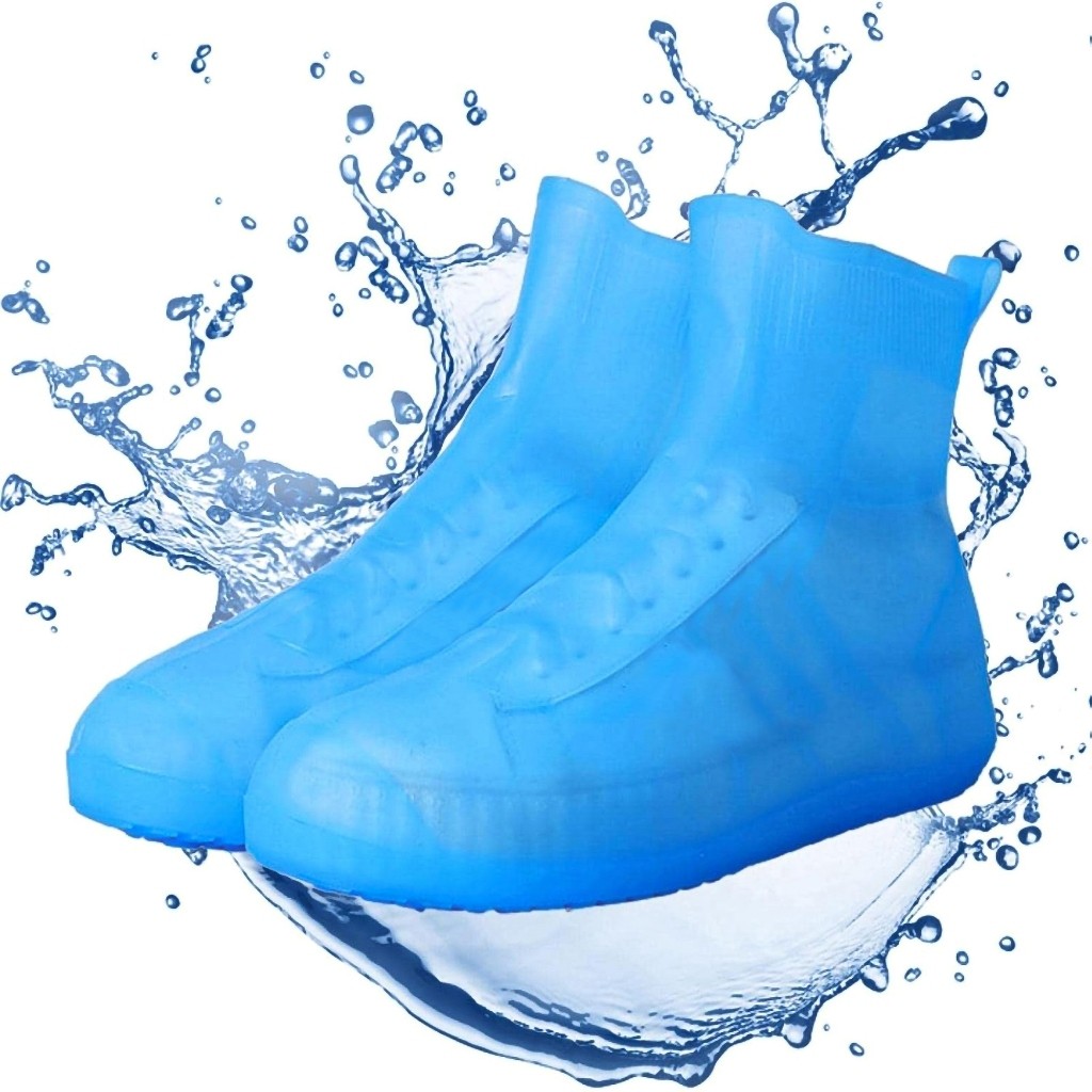 Capa De Chuva Em Silicone Reutilizável Para Sapato Antiderrapante Cano Alto Impermeável - ...