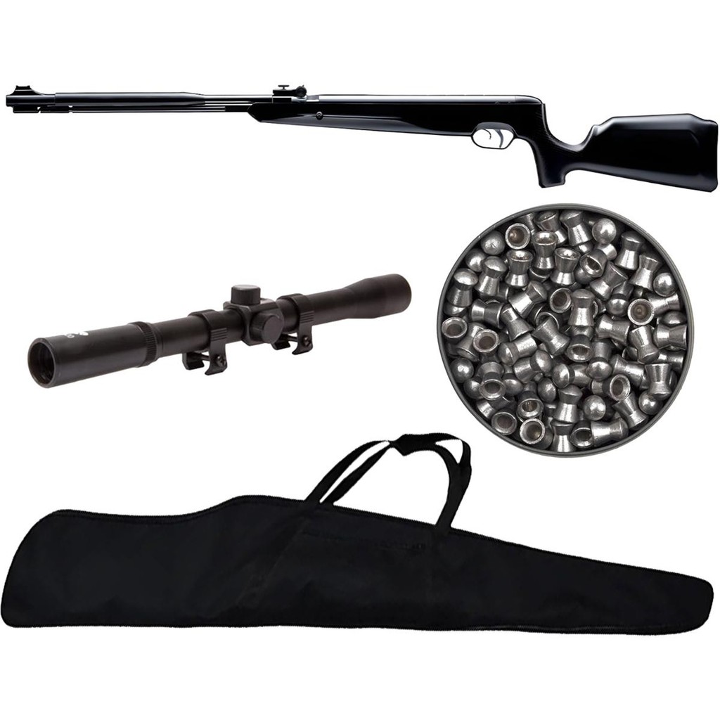 Carabina de Pressão Naja 2.0 5.5mm Pistão Nitro 60kg - Tag + Chumbo + Capa + Luneta 4x20 em Oferta na Shopee