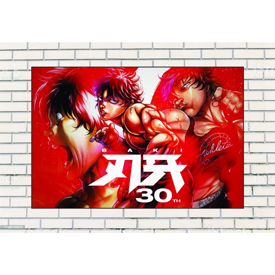 Quadro Decorativo Baki Hanma HD TV Animes Lindo 02 1 Peça 60x40 Mdf De Alta Qualidade