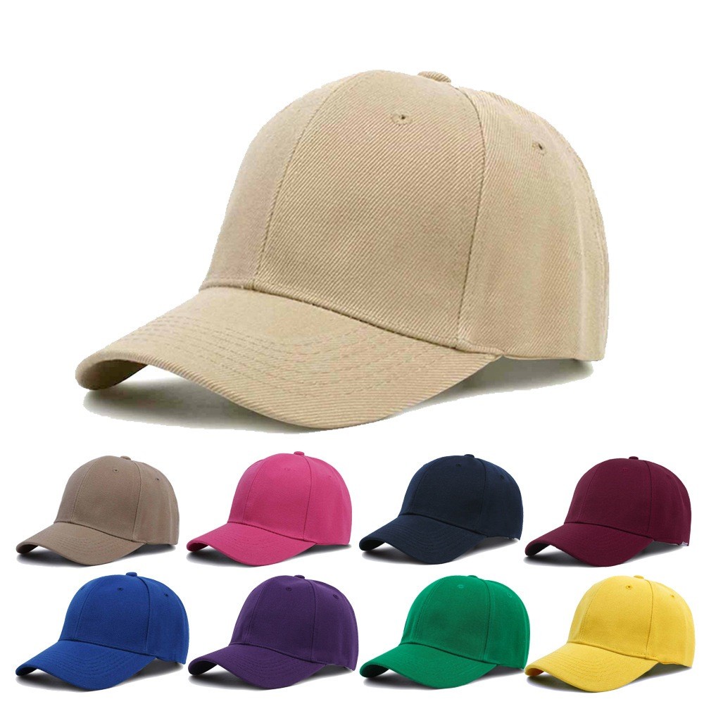 Boné Casual Aba Curva Liso Masculino Ideal para Bordado e Sublimação - Fecho Velcro