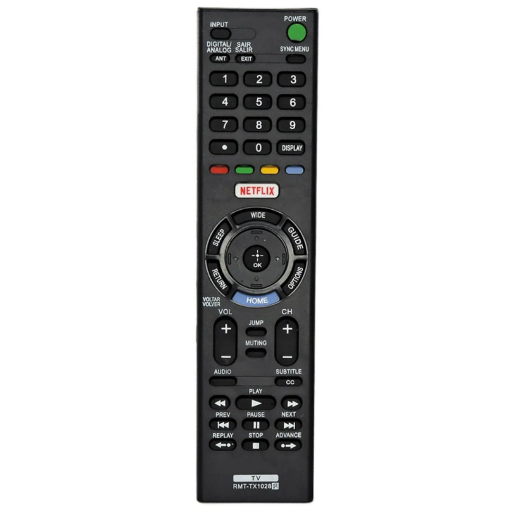 Controle Remoto TV LED Sony Smart - 8055 / RMT-TX102B  KDL-32R505C KDL-32R507C KDL-32R509C KDL-32W60 + Pilhas