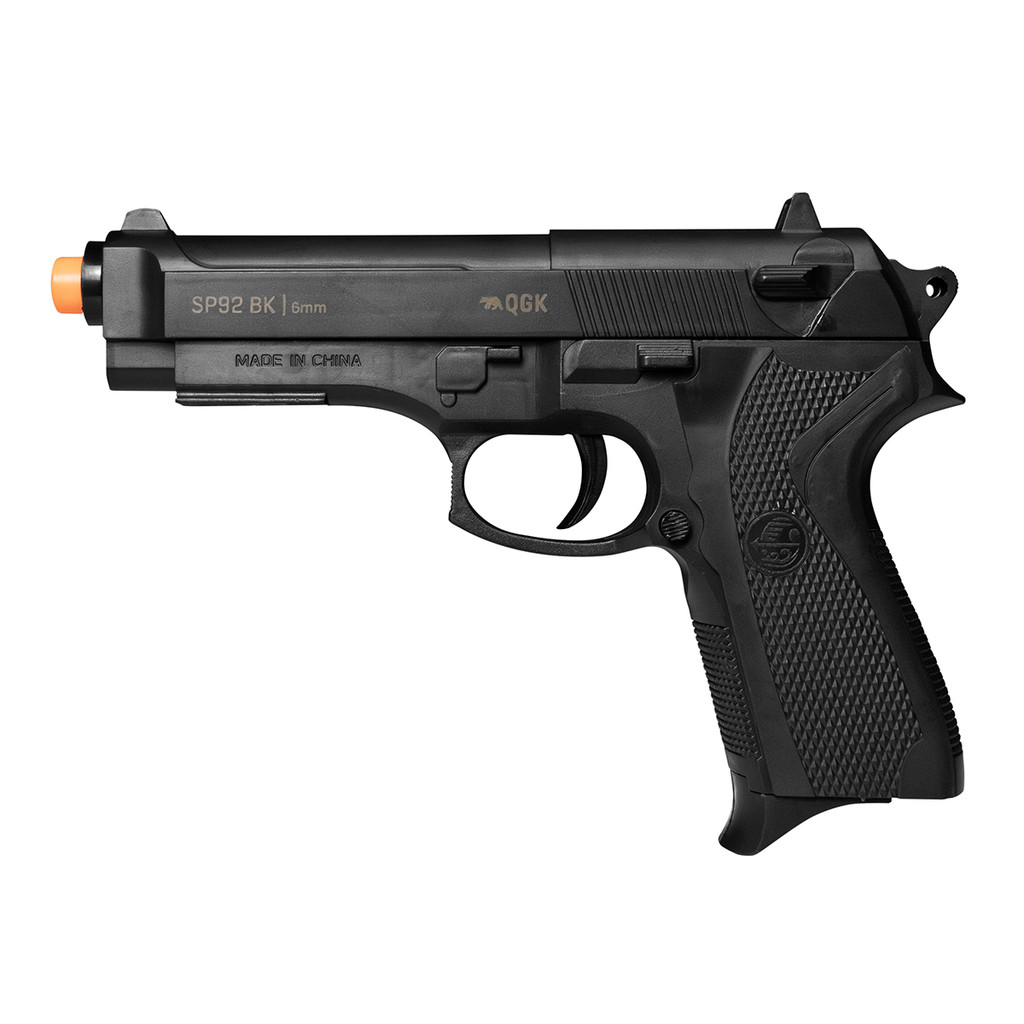 PISTOLA DE AIRSOFT SPRING SP92 6MM QGK em Oferta na Shopee
