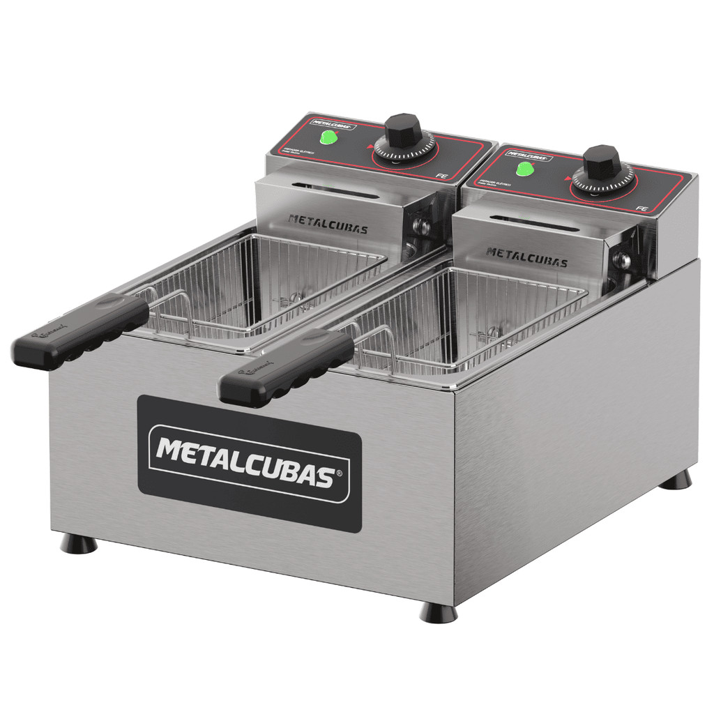 Fritadeira Elétrica 6 Litros 2 Cubas FE 2 C 220v Metalcubas