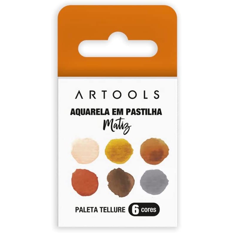 Aquarela Em Pastilha 6 Cores Artools