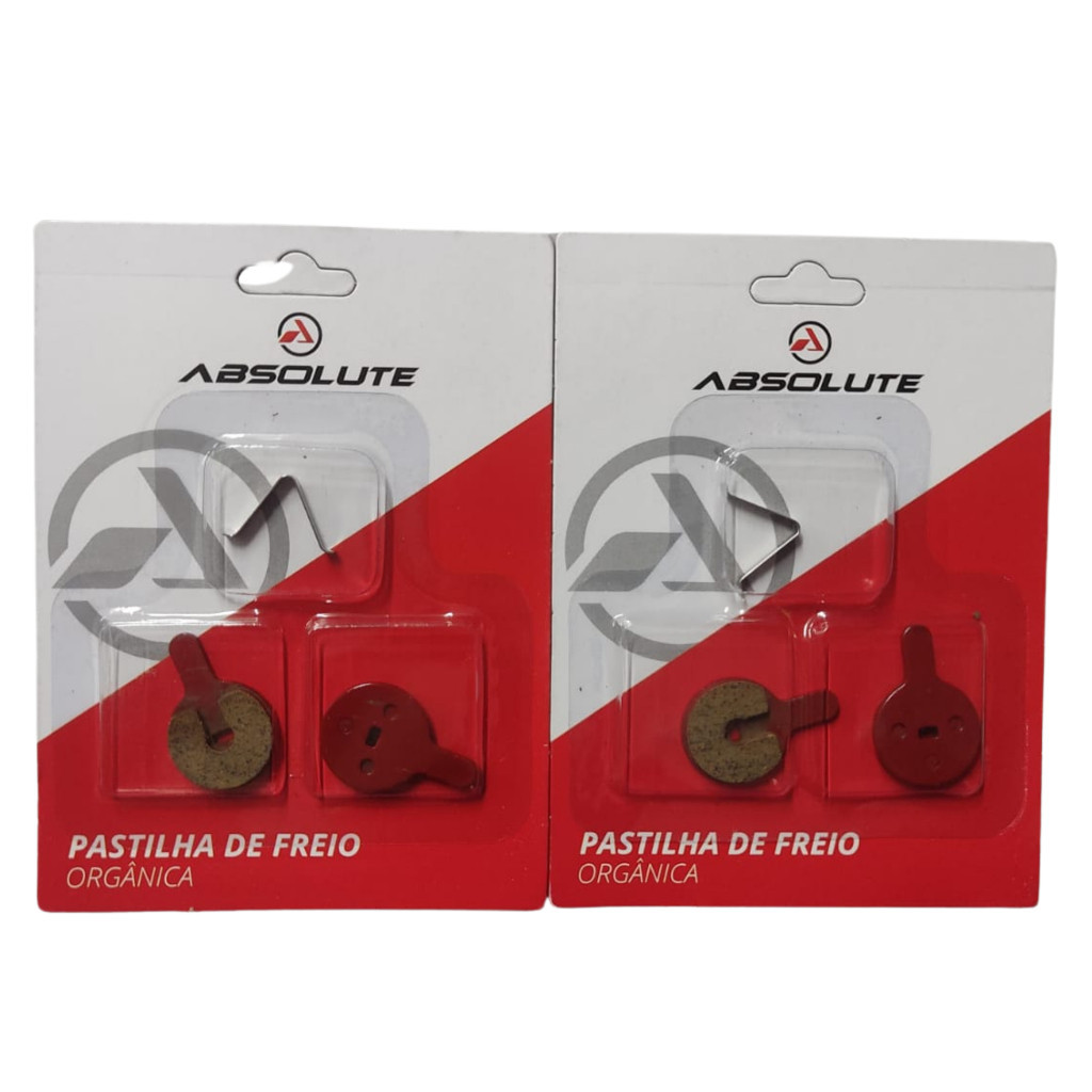 2 Pares Pastilha De Freio Absolute M01-r2, Organica C/mola