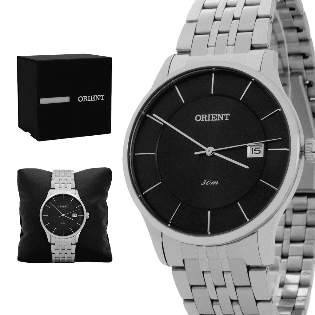 Relogio Masculino Orient Analogico Aço Inoxidavel Prata Resistente a Agua Original 1 Ano de Garantia em Oferta na Shopee