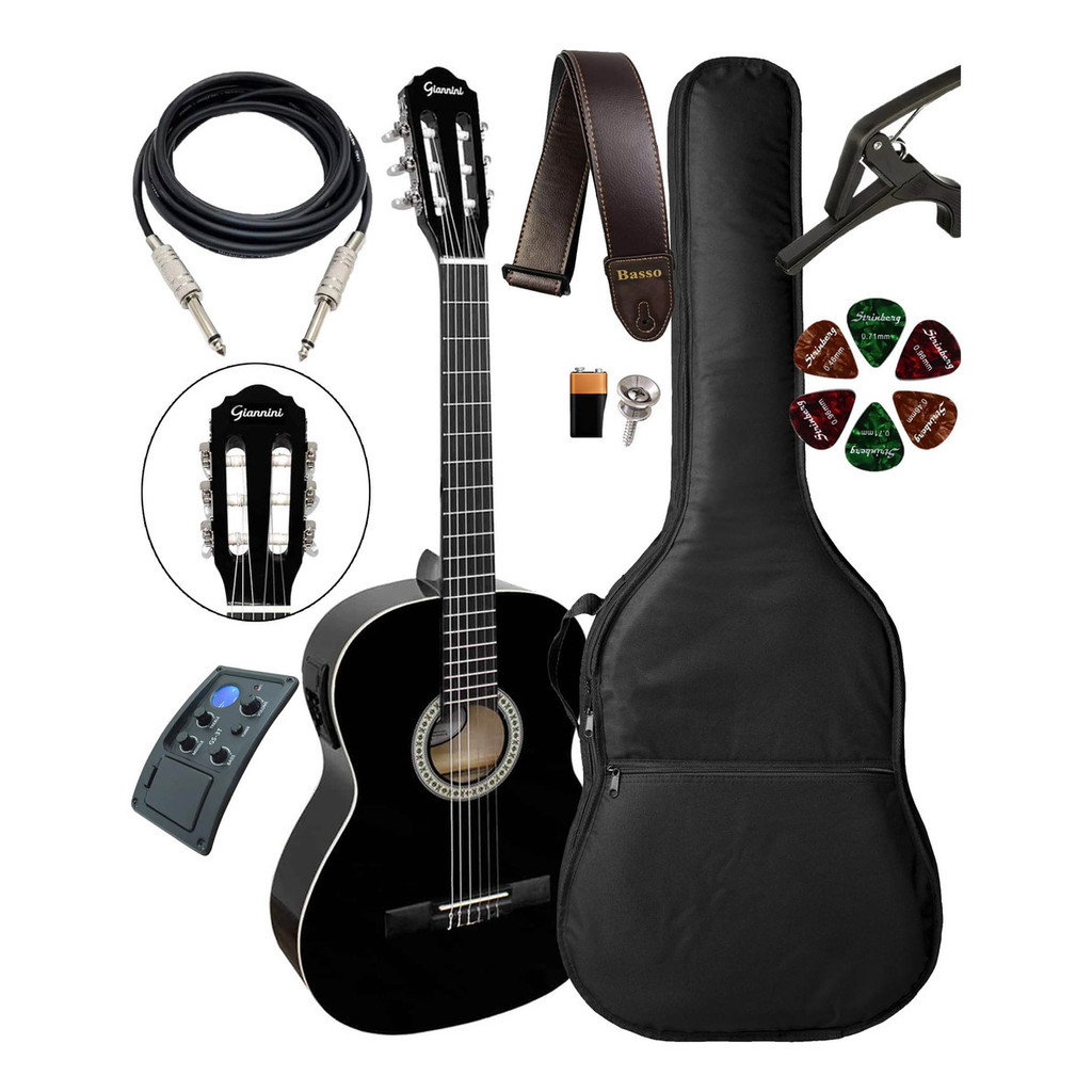 Violão Eletroacústico Giannini N-14 Eq Náilon C/ Kit