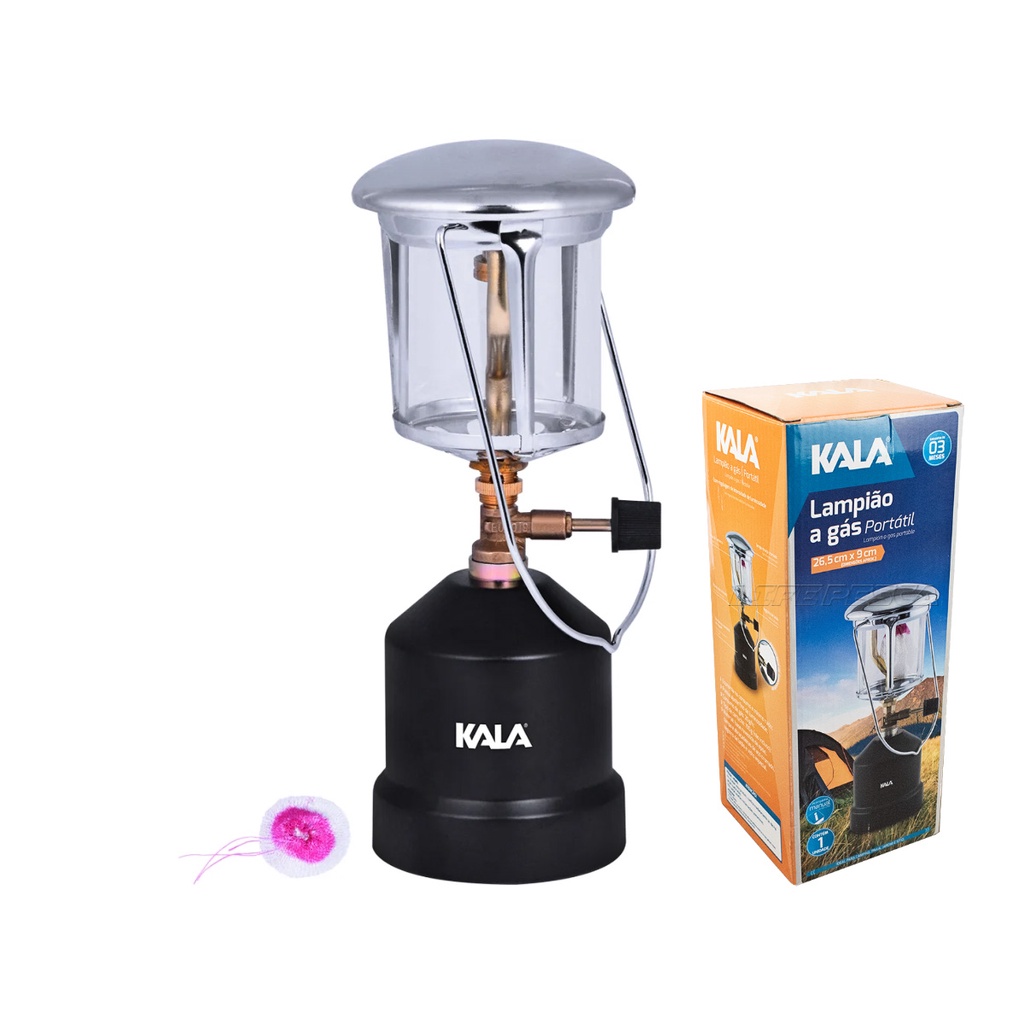 Lampião Portátil à Gás p/ Camping e Pesca - Kala