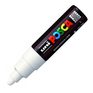 Caneta Posca PC-7M branco Uni-Ball