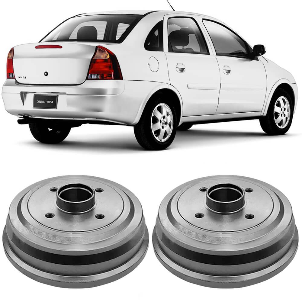 Par Tambor Freio Corsa 2002 A 2012 Traseiro Com Cubo Hf24b - Spare Parts and Accessories for Vehicles