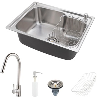 Cuba para cozinha pia com acessórios Matis e Torneira monocomando gourmet Iriri Pingoo - Escovado em Oferta na Shopee