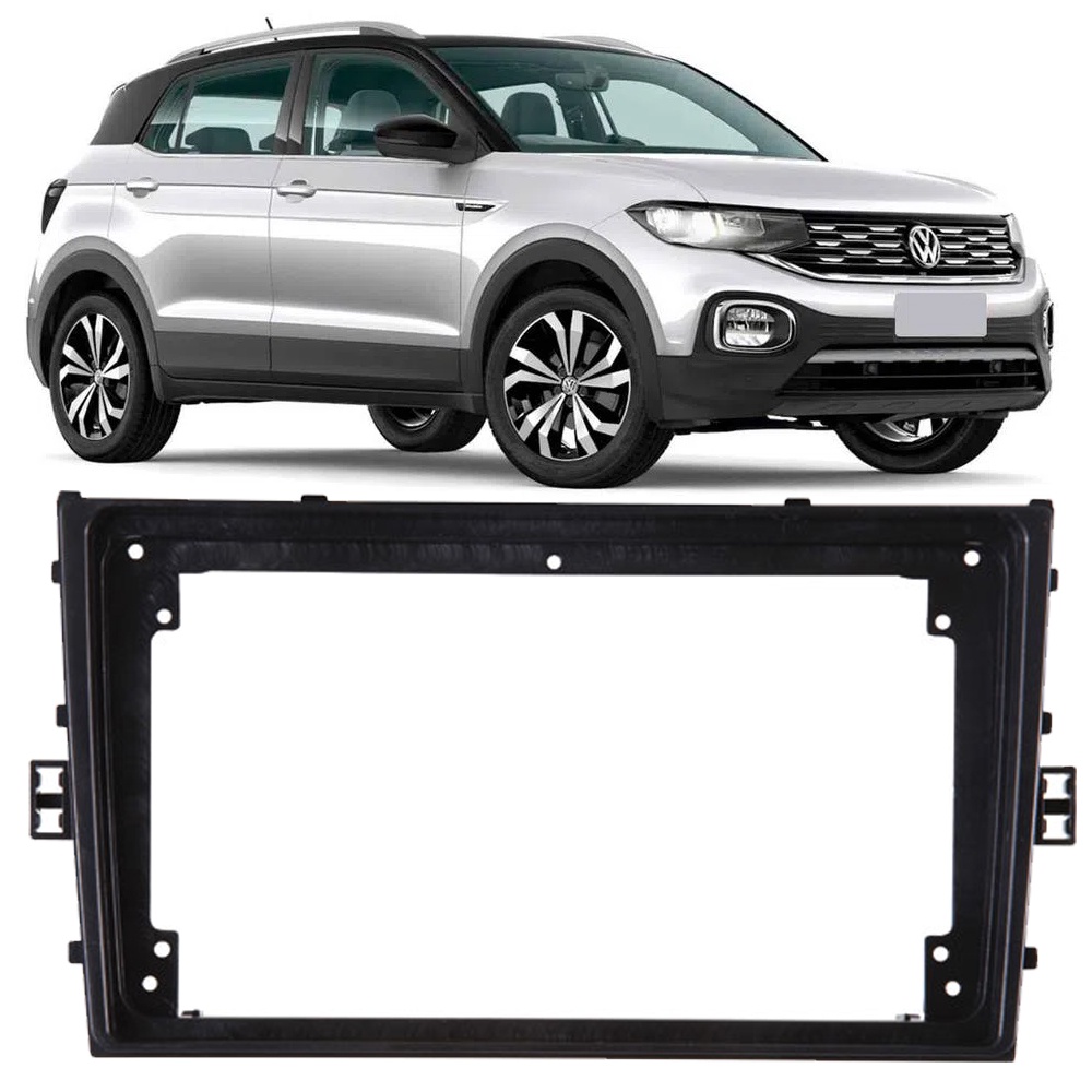 Moldura De Painel 2 Din 9" Polegadas Vw T-Cross