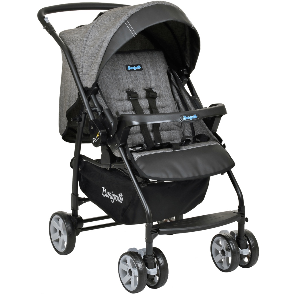 Carrinho de Bebê Reversivel Passeio Travel System Até 15 Kg Rio K Burigotto Preto Mesclado em Oferta na Shopee