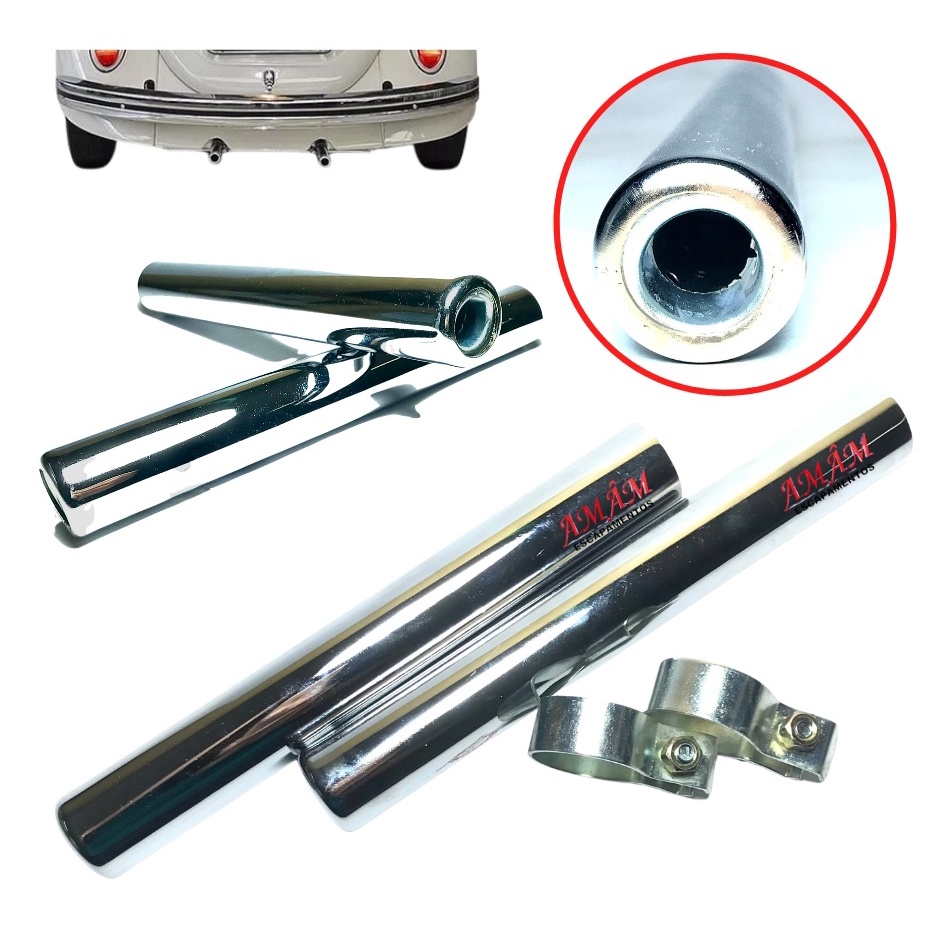 Ponteira De Escapamento Fusca Original Amâm - Curta em Oferta na Shopee