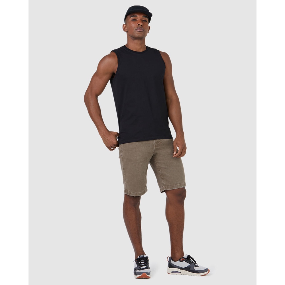 Regata Básica Masculina Cava Ajustada Em Algodão - Men Clothes