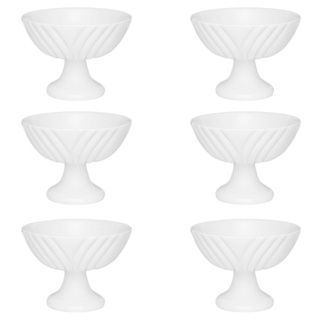 Jogo com 6 Taças de Sobremesa Oxford Soleil White em Oferta na Shopee