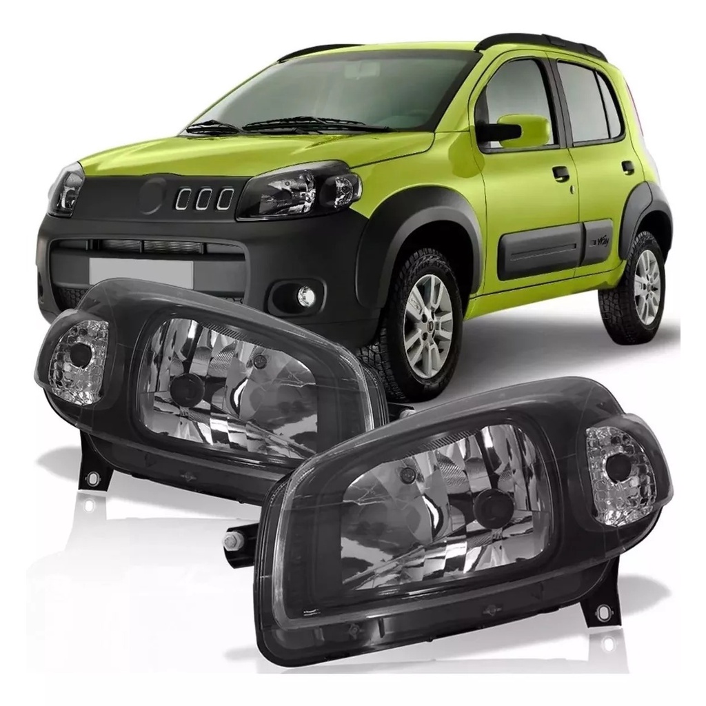 Farol Novo Uno 2010 2011 2012 Way Vivace Máscara Negra