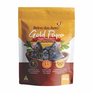 Papa Para Filhotes Gold Papa 4kg - Reino Das Aves em Oferta na Shopee